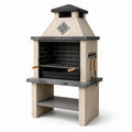 Barbecue en béton avec grille en métal Beige/Noir