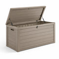 Coffre de rangement en plastique 150x60x65 cm en résine beige