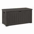 Coffre de rangement en plastique gris pour extérieur 120x45x60 cm