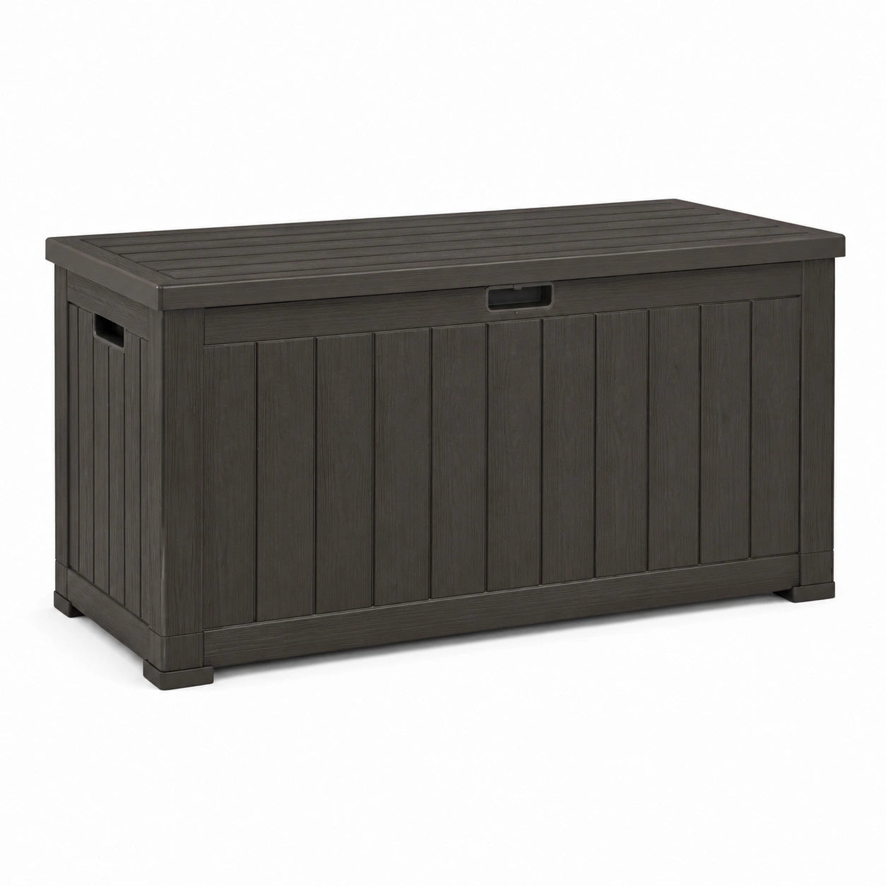 Coffre de rangement en plastique gris pour extérieur 120x45x60 cm