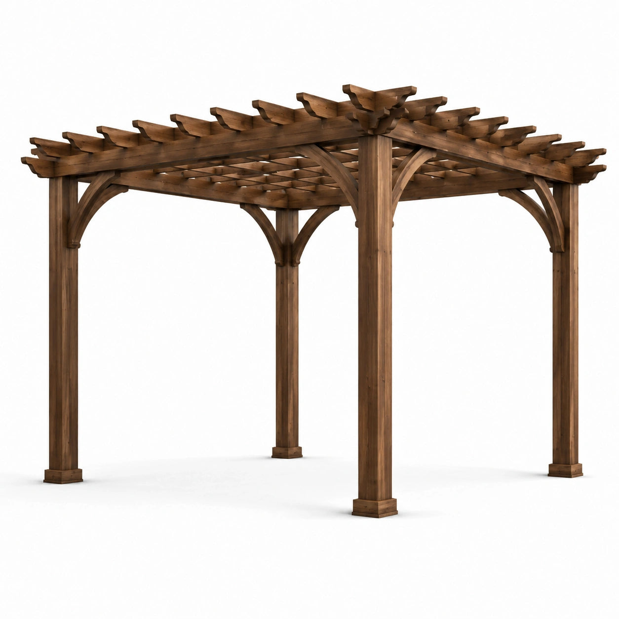 Pergola en bois 3x3 m marron