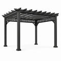 Pergola en métal aluminium noir 300x300x250 cm