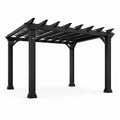 Pergola en aluminium noir 300x300x240 cm