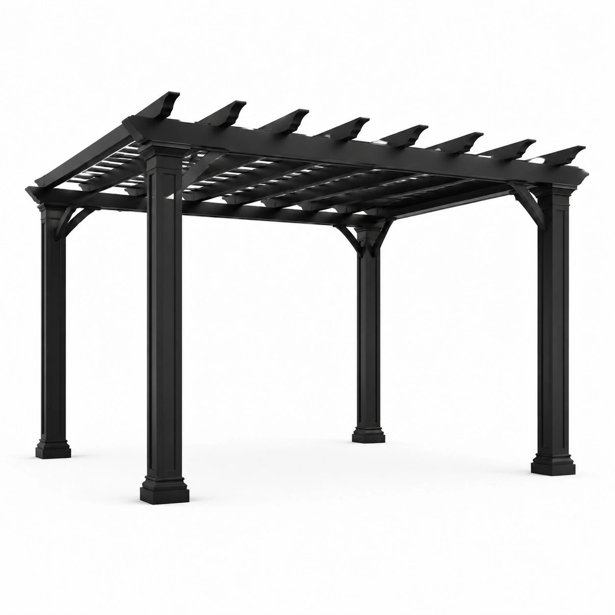 Pergola en aluminium noir 300x300x240 cm