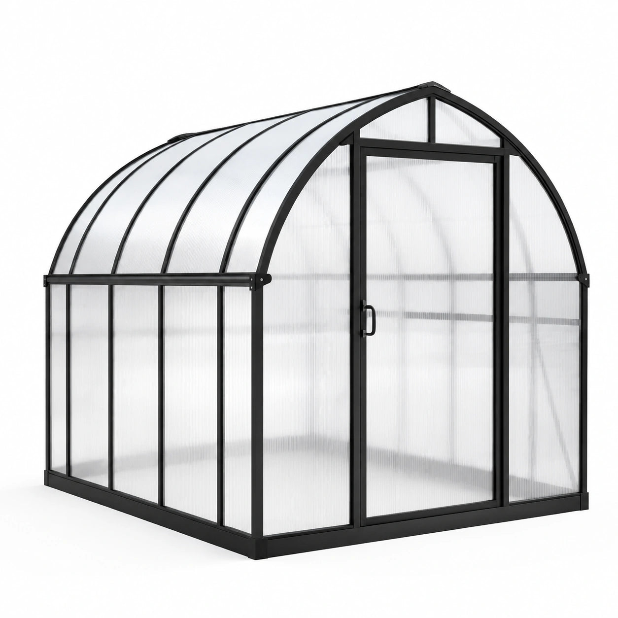 Serre de jardin en aluminium et polycarbonate 250x200x200 cm noire
