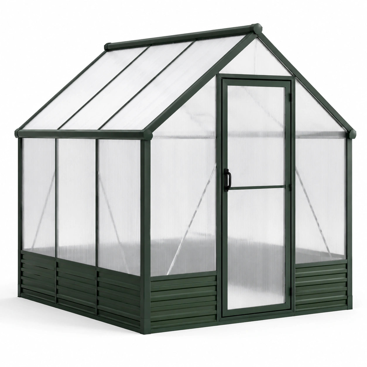 Serre en aluminium et polycarbonate 200x190x195 cm vert